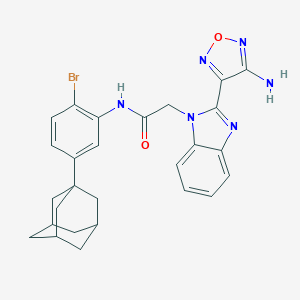 N-[5-(1-adamantyl)-2-bromophenyl]-2-[2-(4-amino-1,2,5-oxadiazol-3-yl)-1H-benzimidazol-1-yl]acetamide