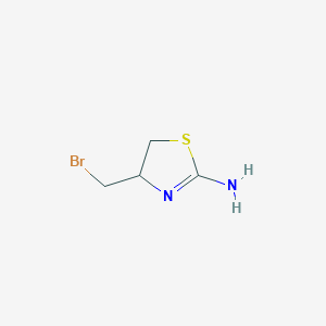 molecular formula C4H7BrN2S B3268934 4-(Bromomethyl)-4,5-dihydrothiazol-2-amine CAS No. 500188-75-0
