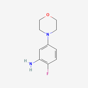 molecular formula C10H13FN2O B3268936 Benzenamine, 2-fluoro-5-(4-morpholinyl)- CAS No. 500206-01-9