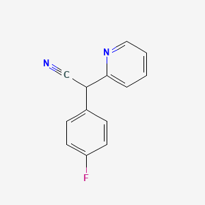 molecular formula C13H9FN2 B3268957 2-(4-Fluorophenyl)-2-(pyridin-2-yl)acetonitrile CAS No. 5005-42-5