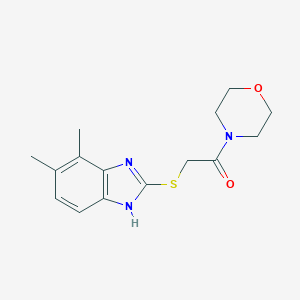 molecular formula C15H19N3O2S B326897 2-(4,5-Dimethyl-1H-benzoimidazol-2-ylsulfanyl)-1-morpholin-4-yl-ethanone 