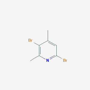 molecular formula C7H7Br2N B3268976 3,6-二溴-2,4-二甲基吡啶 CAS No. 5006-57-5