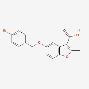 5-[(4-Bromophenyl)methoxy]-2-methyl-1-benzofuran-3-carboxylic acid