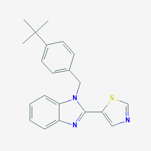 molecular formula C21H21N3S B326903 5-[1-[(4-Tert-butylphenyl)methyl]benzimidazol-2-yl]-1,3-thiazole 