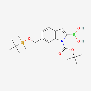 [1-(tert-Butoxycarbonyl)-6-({[tert-butyl(dimethyl)silyl]oxy}methyl)-1H-indol-2-yl]boronic acid