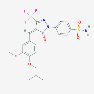 4-[4-(4-isobutoxy-3-methoxybenzylidene)-5-oxo-3-(trifluoromethyl)-4,5-dihydro-1H-pyrazol-1-yl]benzenesulfonamide