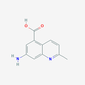 molecular formula C11H10N2O2 B3269062 7-Amino-2-methylquinoline-5-carboxylic acid CAS No. 502172-25-0