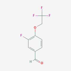molecular formula C9H6F4O2 B3269070 3-氟-4-(2,2,2-三氟乙氧基)苯甲醛 CAS No. 502486-73-9