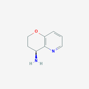 molecular formula C8H10N2O B3269088 (S)-3,4-dihydro-2H-pyrano[3,2-b]pyridin-4-amine CAS No. 502612-48-8