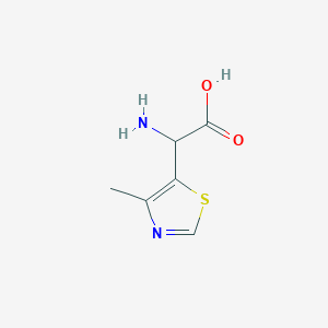molecular formula C6H8N2O2S B3269181 2-氨基-2-(4-甲基-1,3-噻唑-5-基)乙酸 CAS No. 50382-43-9