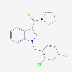 molecular formula C20H18Cl2N2S B326922 1-(2,4-dichlorobenzyl)-3-(1-pyrrolidinylcarbothioyl)-1H-indole 