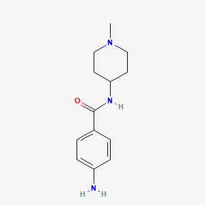 molecular formula C13H19N3O B3269224 4-amino-N-(1-methylpiperidin-4-yl)benzamide CAS No. 50534-11-7