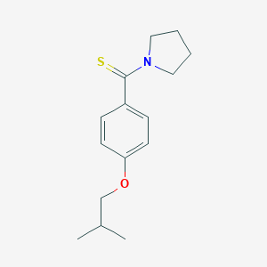 molecular formula C15H21NOS B326923 Isobutyl 4-(1-pyrrolidinylcarbothioyl)phenyl ether 