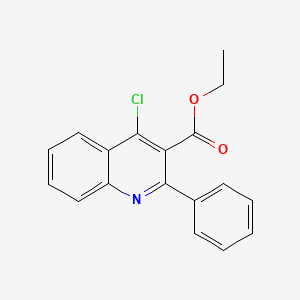 molecular formula C18H14ClNO2 B3269254 4-氯-2-苯基喹啉-3-羧酸乙酯 CAS No. 50593-13-0