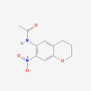 molecular formula C11H12N2O4 B3269262 N-(7-nitro-3,4-dihydro-2H-chromen-6-yl)acetamide CAS No. 50603-79-7