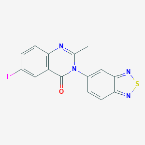 molecular formula C15H9IN4OS B326929 3-(2,1,3-benzothiadiazol-5-yl)-6-iodo-2-methyl-4(3H)-quinazolinone 