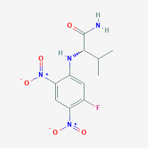 molecular formula C11H13FN4O5 B032693 (S)-2-((5-氟-2,4-二硝基苯基)氨基)-3-甲基丁酰胺 CAS No. 132679-61-9