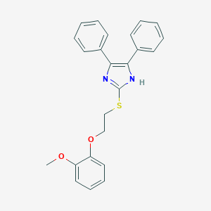 molecular formula C24H22N2O2S B326930 2-{[2-(2-methoxyphenoxy)ethyl]sulfanyl}-4,5-diphenyl-1H-imidazole 