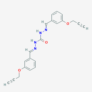 molecular formula C21H18N4O3 B326931 N'',N'''-bis[3-(2-propynyloxy)benzylidene]carbonohydrazide 