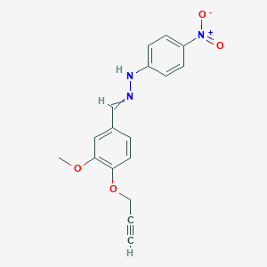 molecular formula C17H15N3O4 B326932 3-Methoxy-4-(2-propynyloxy)benzaldehyde {4-nitrophenyl}hydrazone 