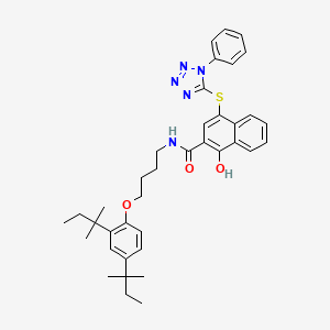 B3269341 N-[4-[2,4-bis(2-methylbutan-2-yl)phenoxy]butyl]-1-hydroxy-4-(1-phenylt etrazol-5-yl)sulfanyl-naphthalene-2-carboxamide CAS No. 5084-12-8