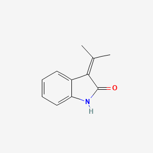 molecular formula C11H11NO B3269346 3-(Propan-2-ylidene)indolin-2-one CAS No. 5085-04-1