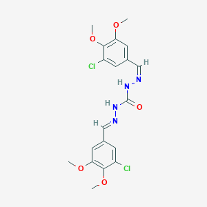 molecular formula C19H20Cl2N4O5 B326935 N'',N'''-bis(3-chloro-4,5-dimethoxybenzylidene)carbonohydrazide 