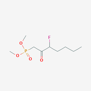 molecular formula C9H18FO4P B3269357 Dimethyl (3-fluoro-2-oxoheptyl)phosphonate CAS No. 50889-32-2