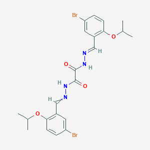 molecular formula C22H24Br2N4O4 B326936 N'~1~,N'~2~-bis(5-bromo-2-isopropoxybenzylidene)ethanedihydrazide 