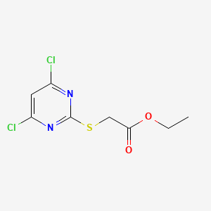 molecular formula C8H8Cl2N2O2S B3269364 Ethyl 2-(4,6-dichloropyrimidin-2-yl)sulfanylacetate CAS No. 50892-12-1