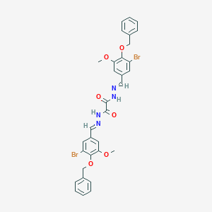 molecular formula C32H28Br2N4O6 B326939 N'~1~,N'~2~-bis[4-(benzyloxy)-3-bromo-5-methoxybenzylidene]ethanedihydrazide 