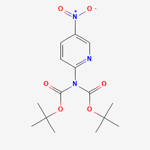 molecular formula C15H21N3O6 B3269409 Imidodicarbonic acid, 2-(5-nitro-2-pyridinyl)-, 1,3-bis(1,1-dimethylethyl) ester CAS No. 509150-43-0