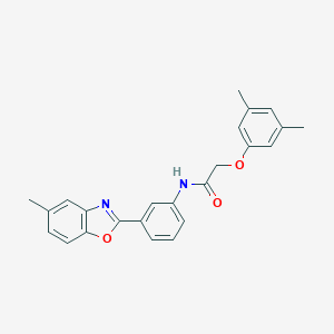 2-(3,5-dimethylphenoxy)-N-[3-(5-methyl-1,3-benzoxazol-2-yl)phenyl]acetamide