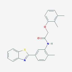 molecular formula C24H22N2O2S B326947 N-[5-(1,3-benzothiazol-2-yl)-2-methylphenyl]-2-(2,3-dimethylphenoxy)acetamide 