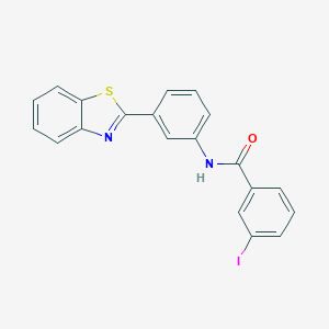 molecular formula C20H13IN2OS B326948 N-[3-(1,3-benzothiazol-2-yl)phenyl]-3-iodobenzamide 