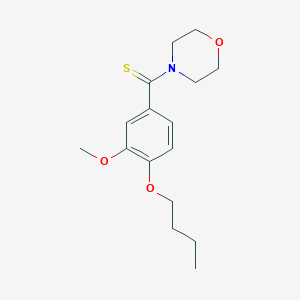molecular formula C16H23NO3S B326951 4-(4-Butoxy-3-methoxybenzothioyl)morpholine 