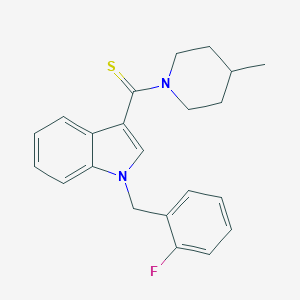 molecular formula C22H23FN2S B326952 1-(2-fluorobenzyl)-3-[(4-methyl-1-piperidinyl)carbonothioyl]-1H-indole 