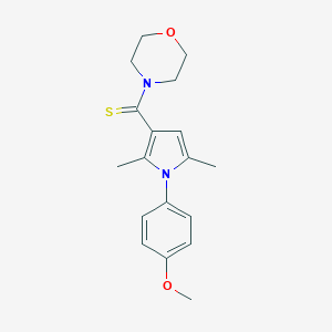 molecular formula C18H22N2O2S B326955 [1-(4-Methoxy-phenyl)-2,5-dimethyl-1H-pyrrol-3-yl]-morpholin-4-yl-methanethione 