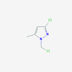 molecular formula C5H6Cl2N2 B3269609 3-Chloro-1-(chloromethyl)-5-methyl-1H-pyrazole CAS No. 51355-86-3