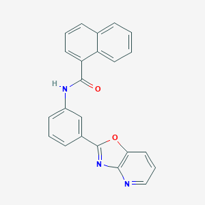 molecular formula C23H15N3O2 B326961 N-[3-([1,3]oxazolo[4,5-b]pyridin-2-yl)phenyl]naphthalene-1-carboxamide 