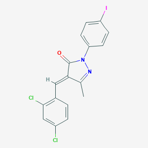 molecular formula C17H11Cl2IN2O B326963 4-(2,4-dichlorobenzylidene)-2-(4-iodophenyl)-5-methyl-2,4-dihydro-3H-pyrazol-3-one 
