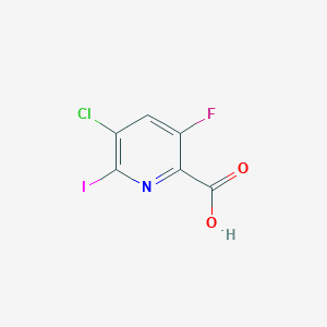 molecular formula C6H2ClFINO2 B3269656 5-Chloro-3-fluoro-6-iodopyridine-2-carboxylic acid CAS No. 514798-21-1