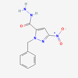 molecular formula C11H11N5O3 B3269660 1-benzyl-3-nitro-1H-pyrazole-5-carbohydrazide CAS No. 514800-74-9