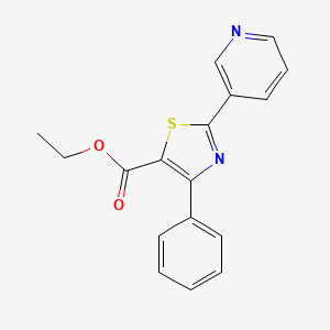 molecular formula C17H14N2O2S B3269679 Ethyl 4-phenyl-2-(pyridin-3-yl)thiazole-5-carboxylate CAS No. 51492-88-7