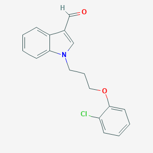 molecular formula C18H16ClNO2 B326969 1-[3-(2-chlorophenoxy)propyl]-1H-indole-3-carbaldehyde 