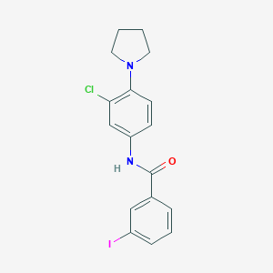 molecular formula C17H16ClIN2O B326973 N-[3-chloro-4-(pyrrolidin-1-yl)phenyl]-3-iodobenzamide 