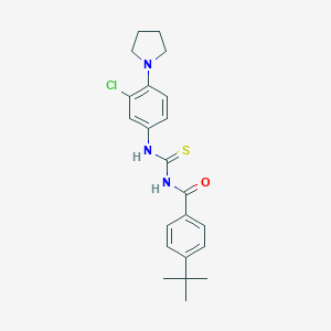 4-tert-butyl-N-{[3-chloro-4-(pyrrolidin-1-yl)phenyl]carbamothioyl}benzamide