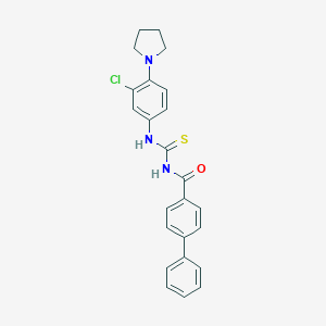 N-{[3-chloro-4-(pyrrolidin-1-yl)phenyl]carbamothioyl}biphenyl-4-carboxamide