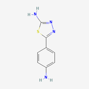 molecular formula C8H8N4S B3269771 5-(4-Aminophenyl)-1,3,4-thiadiazol-2-amine CAS No. 51659-90-6