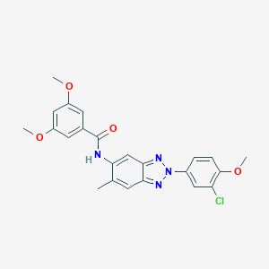 molecular formula C23H21ClN4O4 B326979 N-[2-(3-chloro-4-methoxyphenyl)-6-methyl-2H-benzotriazol-5-yl]-3,5-dimethoxybenzamide 